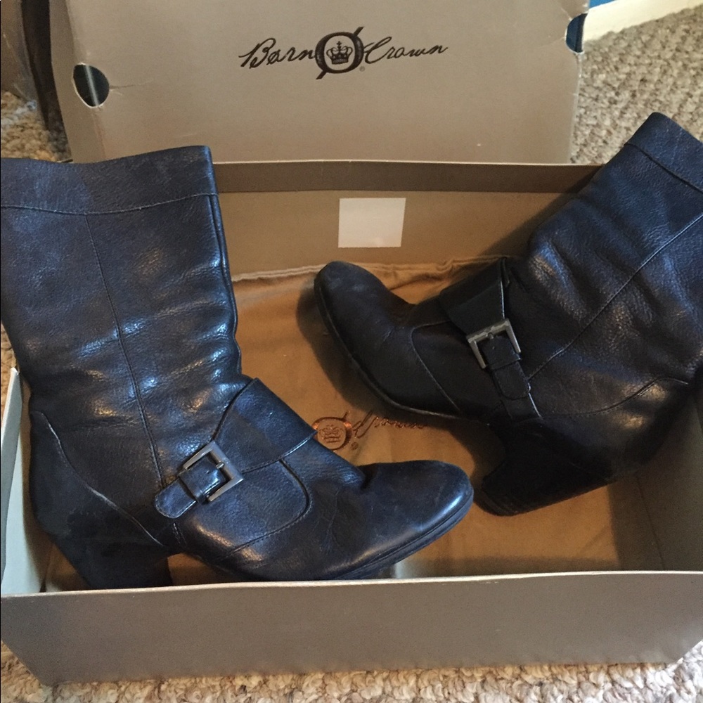 Born Black Leather Boots